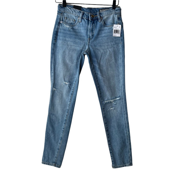 Blank NYC Denim - BlankNYC The Bond Mid Rise Skinny Jeans Blue Stretch Distressed Pockets 25 New